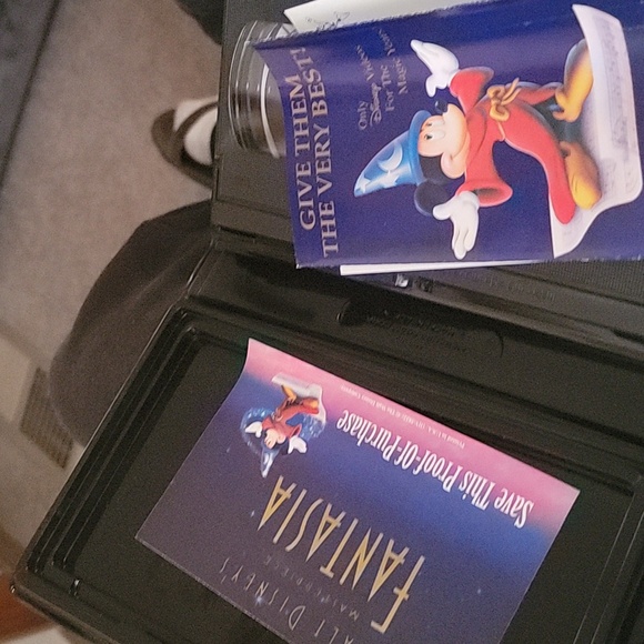 RARE Walt Disney's Masterpiece Fantasia (VHS, 1991) BLACK Shell Mickey Mouse - Picture 5 of 6